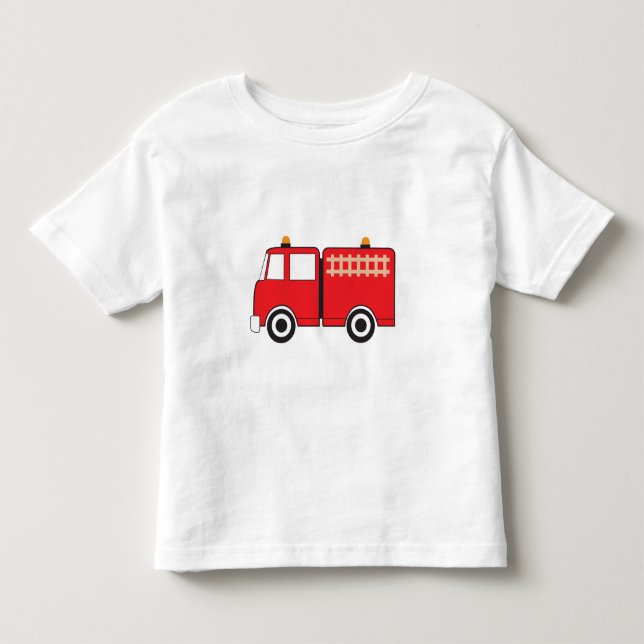 Camiseta De Bebé Camión de Fuego Rojo (Anverso)