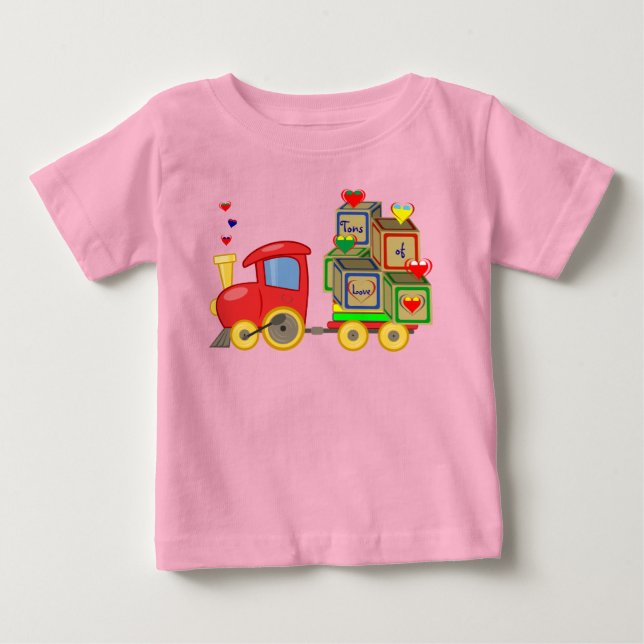 Camiseta De Bebé Camión de juguetes para niños - Corazón (Anverso)
