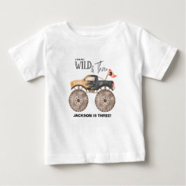 Camiseta De Bebé Camión de monstruos de tercer cumpleaños Young Wil