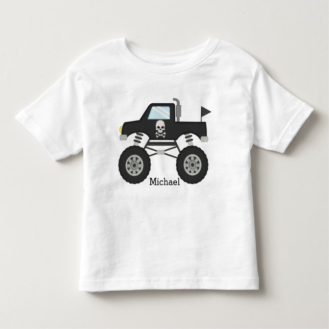 Camiseta De Bebé Camión de niños pequeños monstruos de té (Anverso)