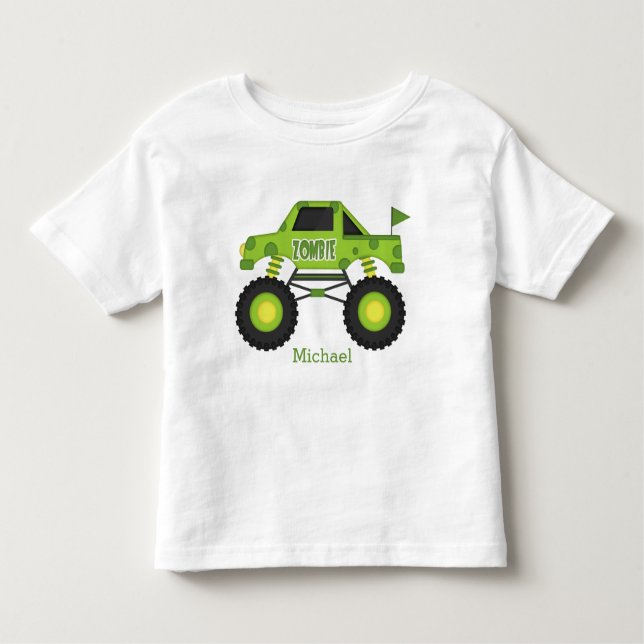 Camiseta De Bebé Camión de niños pequeños monstruos de té (Anverso)