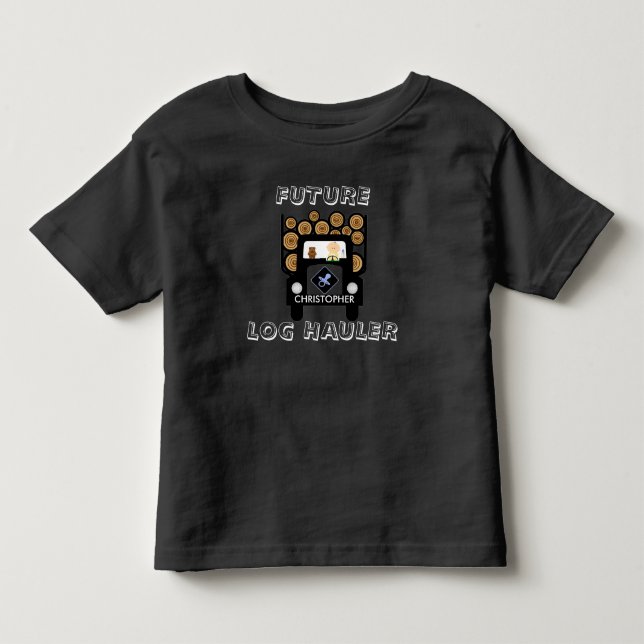 Camiseta De Bebé Camión de registro de conducción de bebé de futura (Anverso)