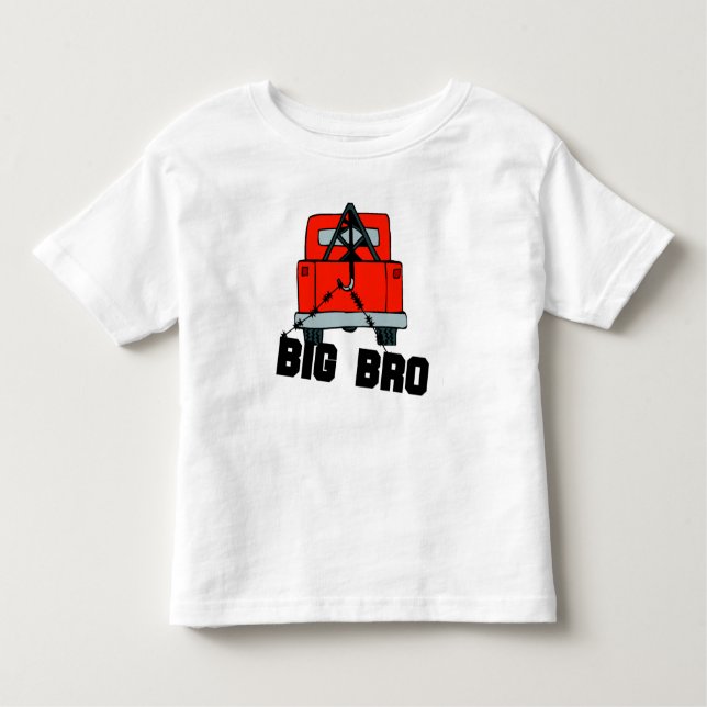 Camiseta De Bebé Camión de remolque Rojo Gran Hermano (Anverso)