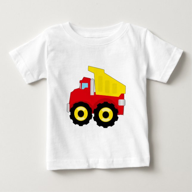 Camiseta De Bebé Camión de vertederos de construcción para niños (Anverso)