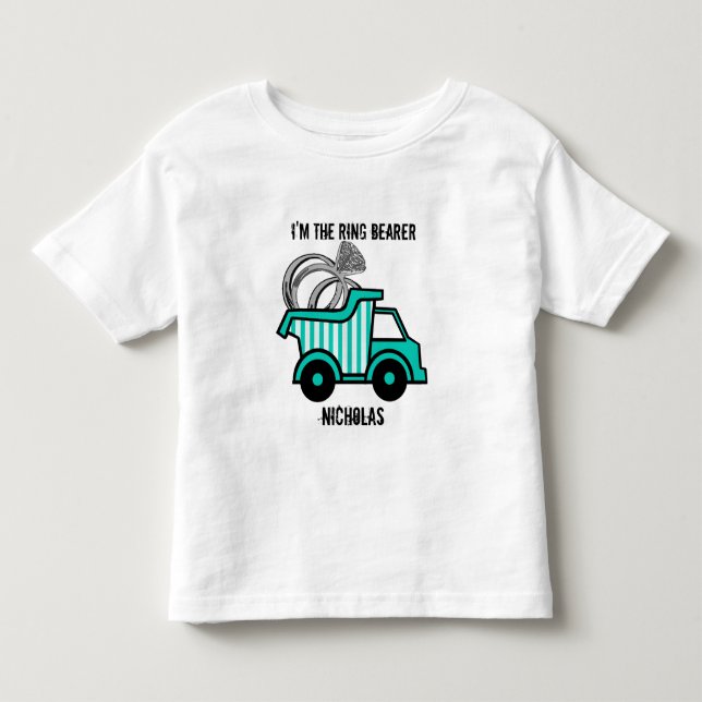 Camiseta De Bebé Camión de volcado del portador de anillo (Anverso)