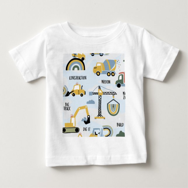 Camiseta De Bebé Camión de Volteo de Construcción (Anverso)