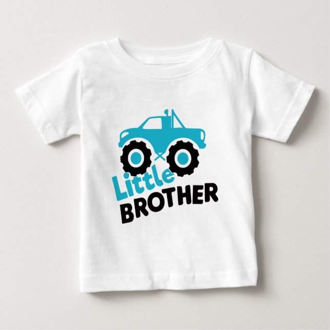 Camiseta De Bebé Camión del Monstruo del Pequeño Hermano (Anverso)