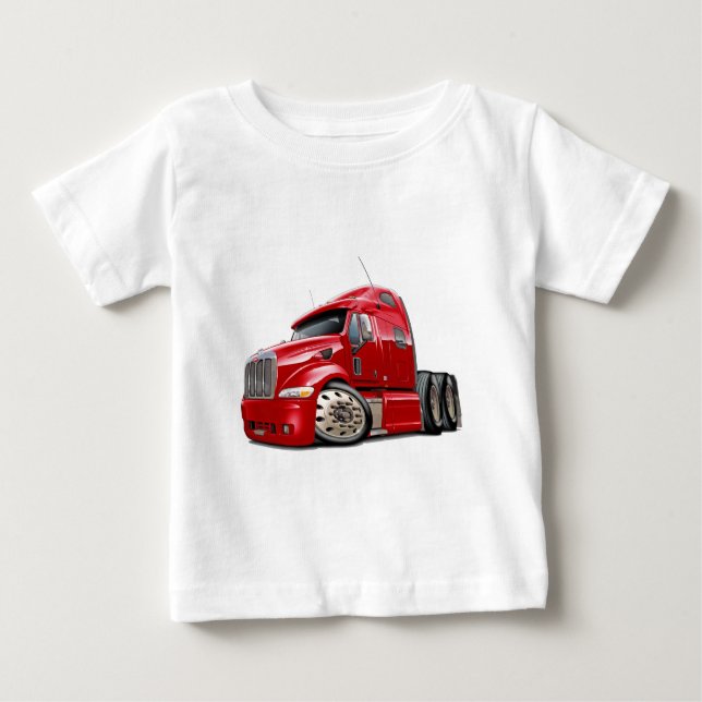 Camiseta De Bebé Camión del rojo de Peterbilt (Anverso)