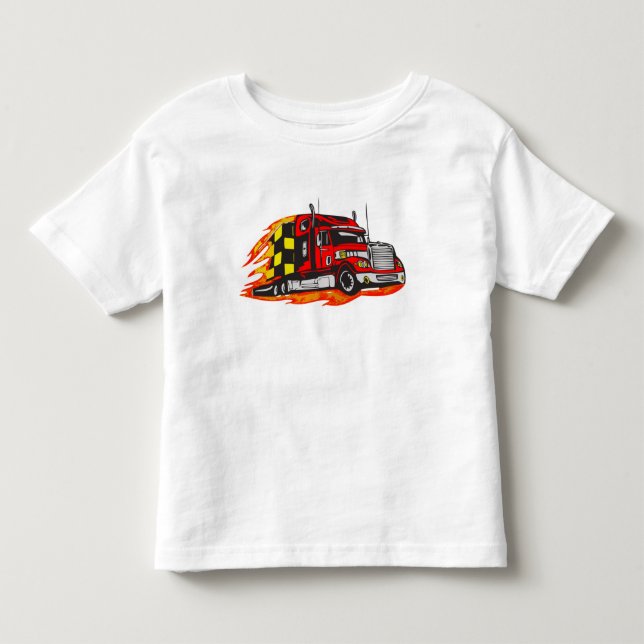 Camiseta De Bebé Camión grande del aparejo (Anverso)