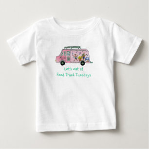 Camiseta De Bebé Camión martes de la comida