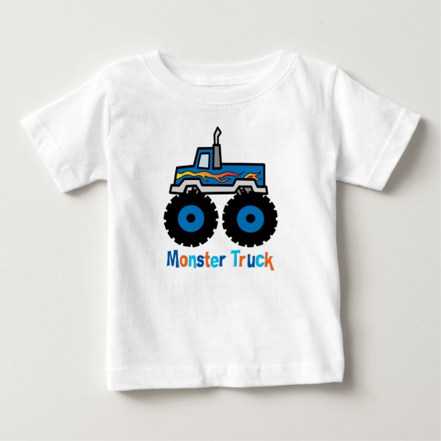 Camiseta De Bebé Camión Monster (Anverso)
