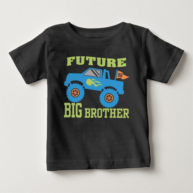 Camiseta De Bebé Camión Monstruo del Futuro Gran Hermano (Anverso)