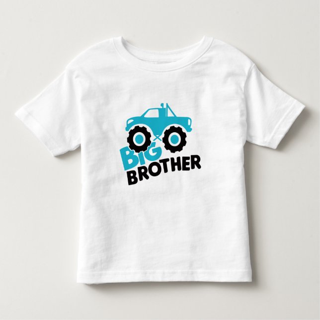 Camiseta De Bebé Camión Monstruo Hermano Mayor (Anverso)