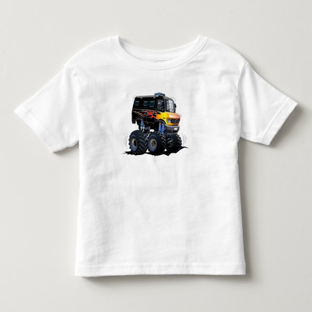 Camiseta De Bebé camión monstruo personalizado (Anverso)