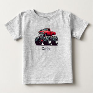 Camiseta De Bebé Camión monstruo rojo