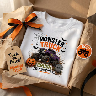 Camiseta De Bebé Camión Monstruo Vintage Halloween