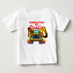 Camiseta De Bebé Camión personalizado de la demolición de la