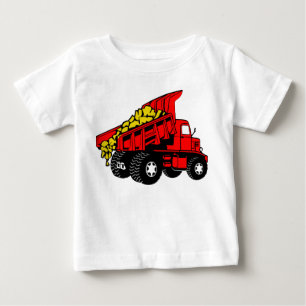 Camiseta De Bebé Camión rojo   chicos