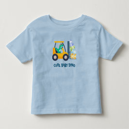 Camiseta De Bebé Camión tractor divertido de dinosaurio Cumpleaños 
