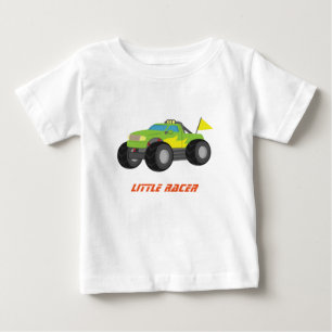 Camiseta De Bebé Camión verde de monstruo de Carreras para bebés