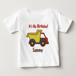 Camiseta De Bebé Camión volcado divertido de construcción