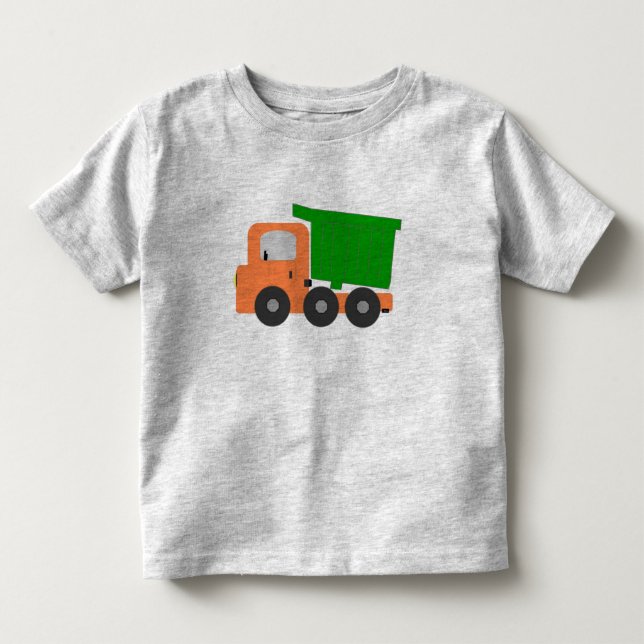 Camiseta De Bebé Camión volcado (naranja) (Anverso)