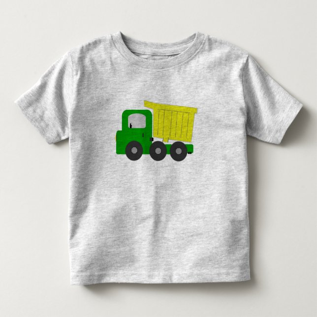 Camiseta De Bebé Camión volquete (amarillo) (Anverso)