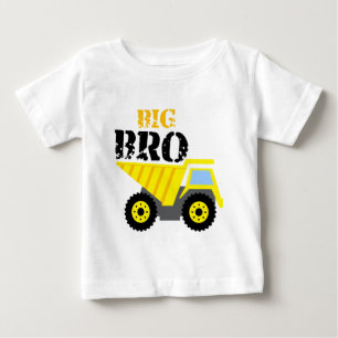 Camiseta De Bebé Camión Volquete Amarillo de Big Bro Construction