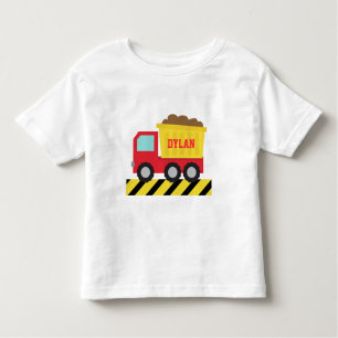 Camiseta De Bebé Camión volquete rojo y amarillo, para los niños