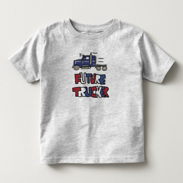 Camiseta De Bebé Camionero futuro (Anverso)