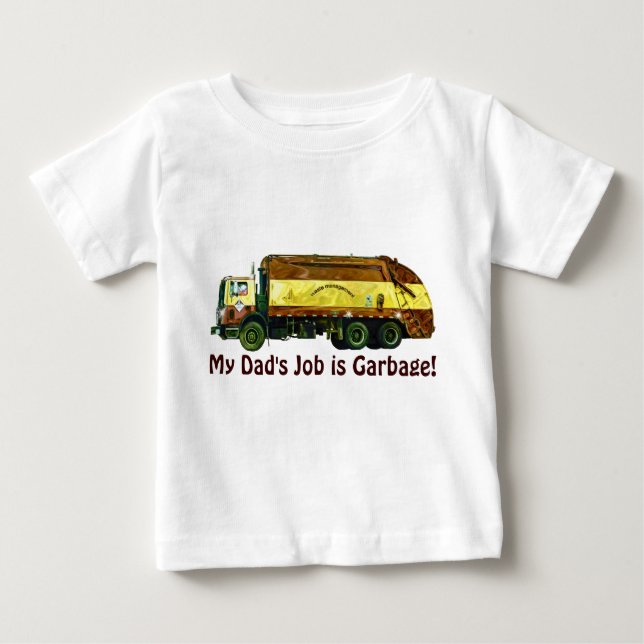 Camiseta De Bebé Camionero gracioso niños camina "¡El trabajo de mi (Anverso)