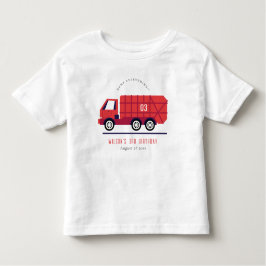 Camiseta De Bebé Camiones de basura rojos, niños de cualquier edad