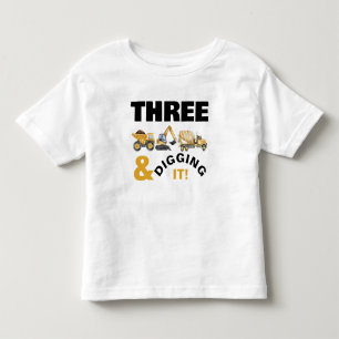 Camiseta De Bebé Camiones de construcción cavando el cumpleaños
