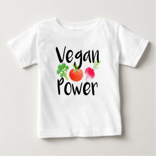 Camiseta De Bebé "Camisa del bebé del poder del vegano"
