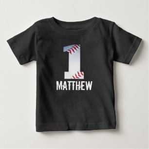Camiseta De Bebé Camisas de béisbol de cumpleaños personalizadas
