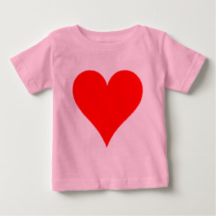 Camiseta De Bebé Camisas De Corazón Rojo Cuestas Para Chicas