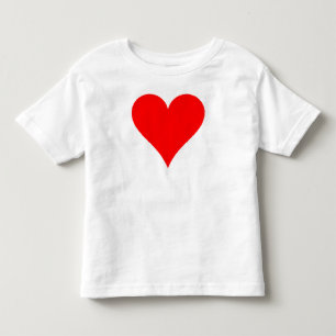 Camiseta De Bebé Camisas De Corazón Rojo Cuestas Para Chicas