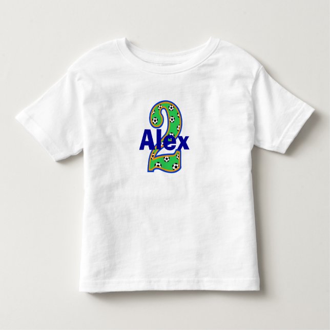 Camiseta De Bebé Camisas de fútbol por segundo cumpleaños (Anverso)