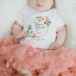 Camiseta De Bebé Camisas de la Chica de la Flor Floral de Rubor