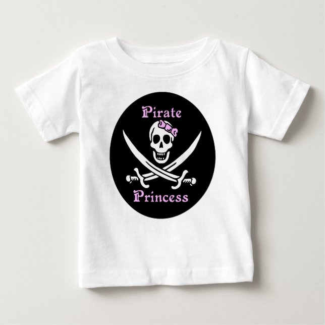 Camiseta De Bebé Camisas de manga larga del Pirate Princess Toddler (Anverso)