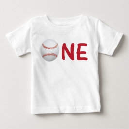 Camiseta De Bebé Camisas de primer cumpleaños de béisbol con béisbo