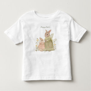 Camiseta De Bebé Camisas de Shabby Chic Easter Rabbit Toddler