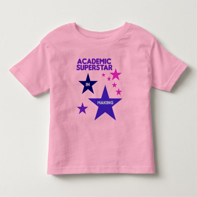 Camiseta De Bebé Camisas de Superestrella académica para niños (Anverso)