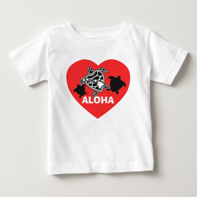Camiseta De Bebé Camisas de tortuga Hawaii Aloha (Anverso)