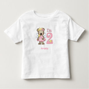 Camiseta De Bebé Camisas del niño del segundo cumpleaños de la prin