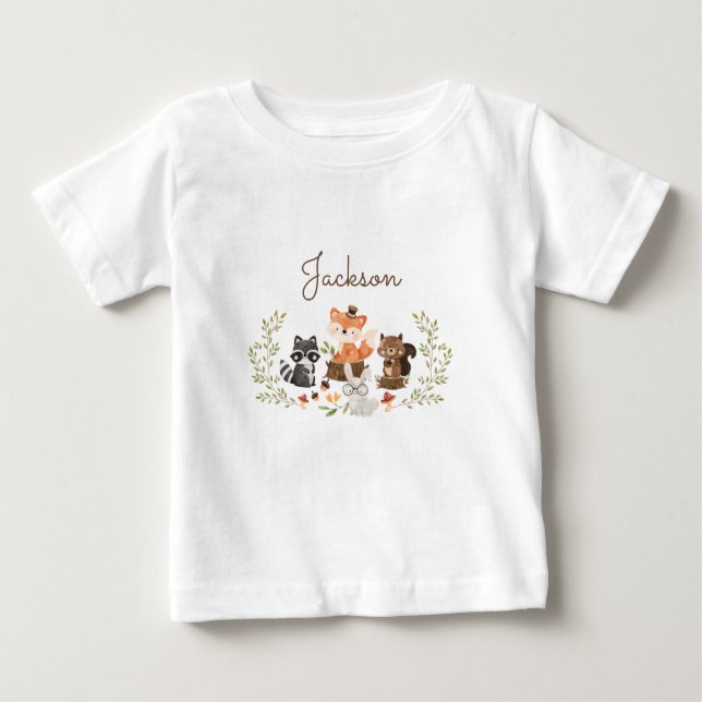 Camiseta De Bebé Camisas infantiles personalizadas para animales de (Anverso)