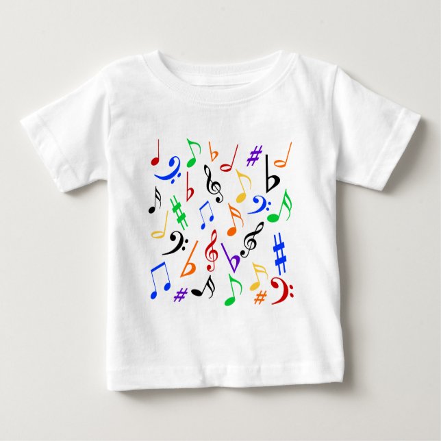 Camiseta De Bebé Camisas musicales: (Anverso)