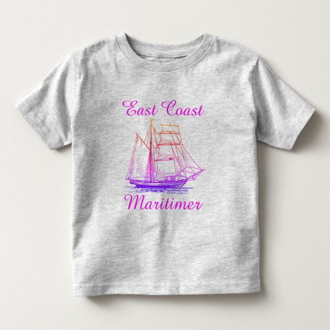 Camiseta De Bebé Camisas náuticas de la costa este de Maritimer (Anverso)