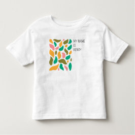 Camiseta De Bebé Camisas pequeñas del patrón de hojas abstractas