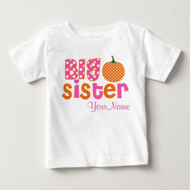 Camiseta De Bebé Camisas personalizadas de la calabaza de la herman (Anverso)